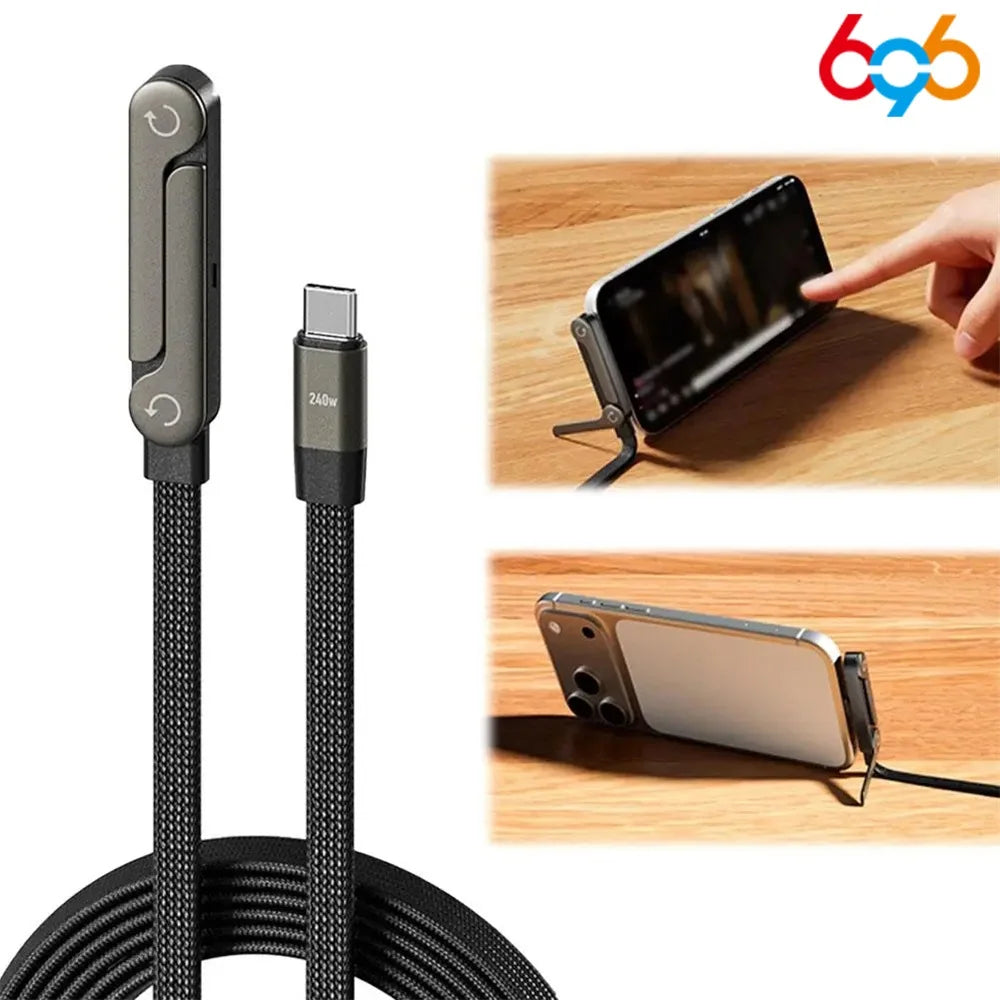 240W Foldable Charging Cable & Phone Stand